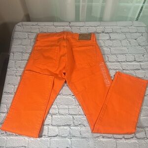 Polo Ralph Lauren Varick Slim Straight Jeans Mens 28x30 Orange NEW